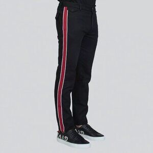 Givenchy Black Side-stripe cotton pants - Sz 30